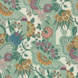 Pineapple garden (wp) - # 04 sage- Maxwell Wallpaper By The 11 Yard Roll