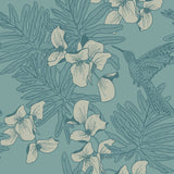 Hummingbird (wp) - # 03 seafoam- Maxwell Wallpaper By The 11 Yard Roll
