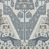 Peacock topiary (wp) - # 01 monochrome- Maxwell Wallpaper By The 11 Yard Roll
