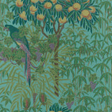 Macaw (wp) - # 04 teal- Maxwell Wallpaper By The 11 Yard Roll