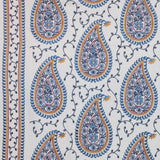 Kadiri Paisley Border - Tidewater - RM Coco - Fabric by the Yard