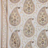 Kadiri Paisley Border - Latte - RM Coco - Fabric by the Yard