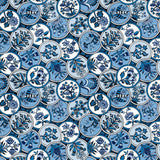 Cloisonné - Mood Indigo - RM Coco - Fabric by the Yard