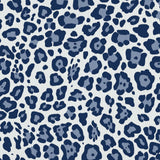 Leopard Dance - Cornflower - RM Coco - Fabric by the Yard