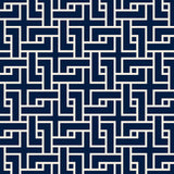 Manchurian Fret - Navy - RM Coco - Fabric by the Yard