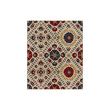 LEE JOFA - AYLA TRELLIS- INDIGO/RED - Fabric by the Yard