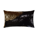 Hylee Lumbar Pillow - Black/Gold - DV Kap