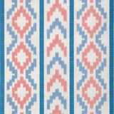 BRUNSCHWIG & FILS - SARLAT WARP PRINT- RED/BLUE - Fabric by the Yard