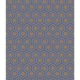 COLE & SON - HICKS HEXAGON- DK GRY/BRONZ - Wallcovering by the Roll