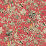 G P & J BAKER - HYDRANGEA BIRD (ARCHIVE)- OLD ROSE - Fabric by the Yard