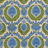 BRUNSCHWIG & FILS - ZENOBIA LINEN PRINT- CANTON BLUE/GREEN - Fabric by the Yard