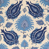 BRUNSCHWIG & FILS - KASHMIRI LINEN PRINT- SAPPHIRE BLUE - Fabric by the Yard