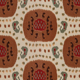 BRUNSCHWIG & FILS - SAMARKAND COTTON AND LINEN PRINT- BROWN ON BEIGE - Fabric by the Yard