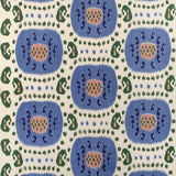 BRUNSCHWIG & FILS - SAMARKAND COTTON AND LINEN PRINT- CANTON BLUE/GREEN - Fabric by the Yard