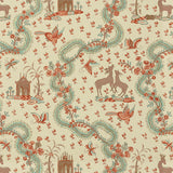BRUNSCHWIG & FILS - PONDICHERY- TURQUOISE - Fabric by the Yard