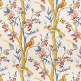 BRUNSCHWIG & FILS - TOUCANS- BERRY/SLATE - Fabric by the Yard