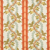 BRUNSCHWIG & FILS - JOSSELIN COTTON AND LINEN PRINT- SPICE/CELADON - Fabric by the Yard
