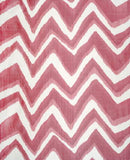 BRUNSCHWIG & FILS - CHEVRON BAR SILK WARP PRINT- BERRY - Fabric by the Yard