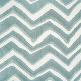 BRUNSCHWIG & FILS - CHEVRON BAR SILK WARP PRINT- WAVE - Fabric by the Yard