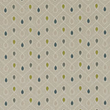 CLARKE AND CLARKE - HEALEY- TEAL/ACACIA - Fabric by the Yard