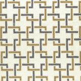 CLARKE AND CLARKE - SEKAI- CHARCOAL/CINNAMON - Fabric by the Yard