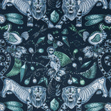 CLARKE AND CLARKE - EXTINCT- NAVY - Fabric by the Yard