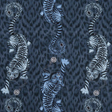CLARKE AND CLARKE - TIGRIS- NAVY - Fabric by the Yard