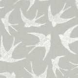 CLARKE AND CLARKE - FLY AWAY- GREY - Fabric by the Yard