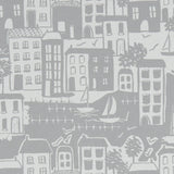 CLARKE AND CLARKE - WATERSIDE- GREY - Fabric by the Yard