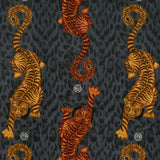 CLARKE AND CLARKE - TIGRIS VELVET- FLAME - Fabric by the Yard