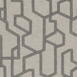 CLARKE AND CLARKE - LABYRINTH- CHARCOAL - Fabric by the Yard
