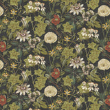 CLARKE AND CLARKE - PASSIFLORA- NOIR VELVET - Fabric by the Yard
