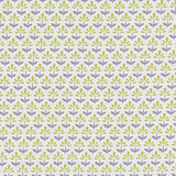 CLARKE AND CLARKE - FLEUR- CHARTREUSE/CHARCOAL - Fabric by the Yard