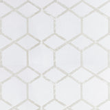 CLARKE AND CLARKE - FORMA- IVORY/SILVER - Fabric by the Yard