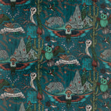 CLARKE AND CLARKE - FRONTIER VELVET- TEAL - Fabric by the Yard