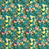 CLARKE AND CLARKE - FRUTA- TEAL VELVET - Fabric by the Yard