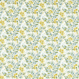 CLARKE AND CLARKE - NEW GROVE- DENIM/CITRUS - Fabric by the Yard