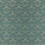 CLARKE AND CLARKE - LEOPARDO- KINGFISHER JACQUARD - Fabric by the Yard