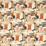 CLARKE AND CLARKE - FIGURA- MIDNIGHT/SPICE - Fabric by the Yard