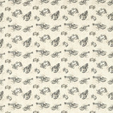 CLARKE AND CLARKE - SHELLFISH- CHARCOAL - Fabric by the Yard