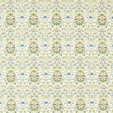 CLARKE AND CLARKE - STRAWBERRY THIEF EMBROIDERY- APPLE/BLUE - Fabric by the Yard