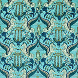 CLARKE AND CLARKE - ODYSSEY MYTHOS VELVET- PEACOCK - Fabric by the Yard