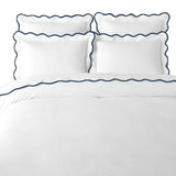 Laura Park- Full/Queen Scalloped Duvet Cover - Navy