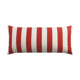 Outdoor Cafe Stripe Lumbar Pillow - Red - DV Kap