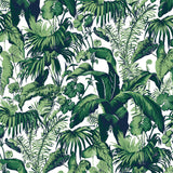 BRUNSCHWIG & FILS - FEUILLAGE- BLANC - Wallcovering by the Yard