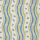 LEE JOFA - IKAT STRIPE WP- BLUE/LIME - Wallcovering by the Roll