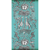 CLARKE AND CLARKE - KRUGER- TEAL - Wallcovering by the Roll
