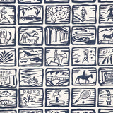 KRAVET COUTURE - ARIZONA SKETCHBOOK WP- BLUE - Wallcovering by the Roll