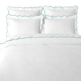 Laura Park- Full/Queen Scalloped Duvet Cover - Blue