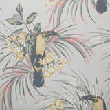Le toucan (wp) - # 06 soft grey- Maxwell Wallpaper By The 11 Yard Roll